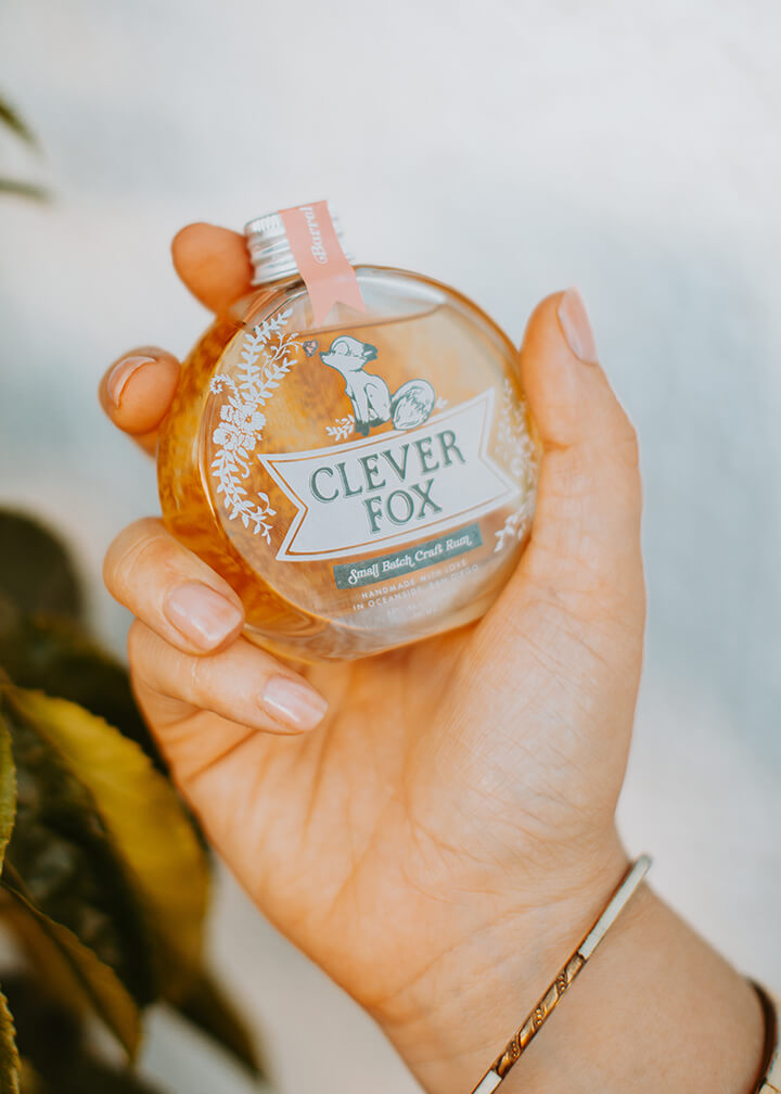 Beautiful Mini Alcohol Bottles - Clever Fox Barrel Aged Rum Nips